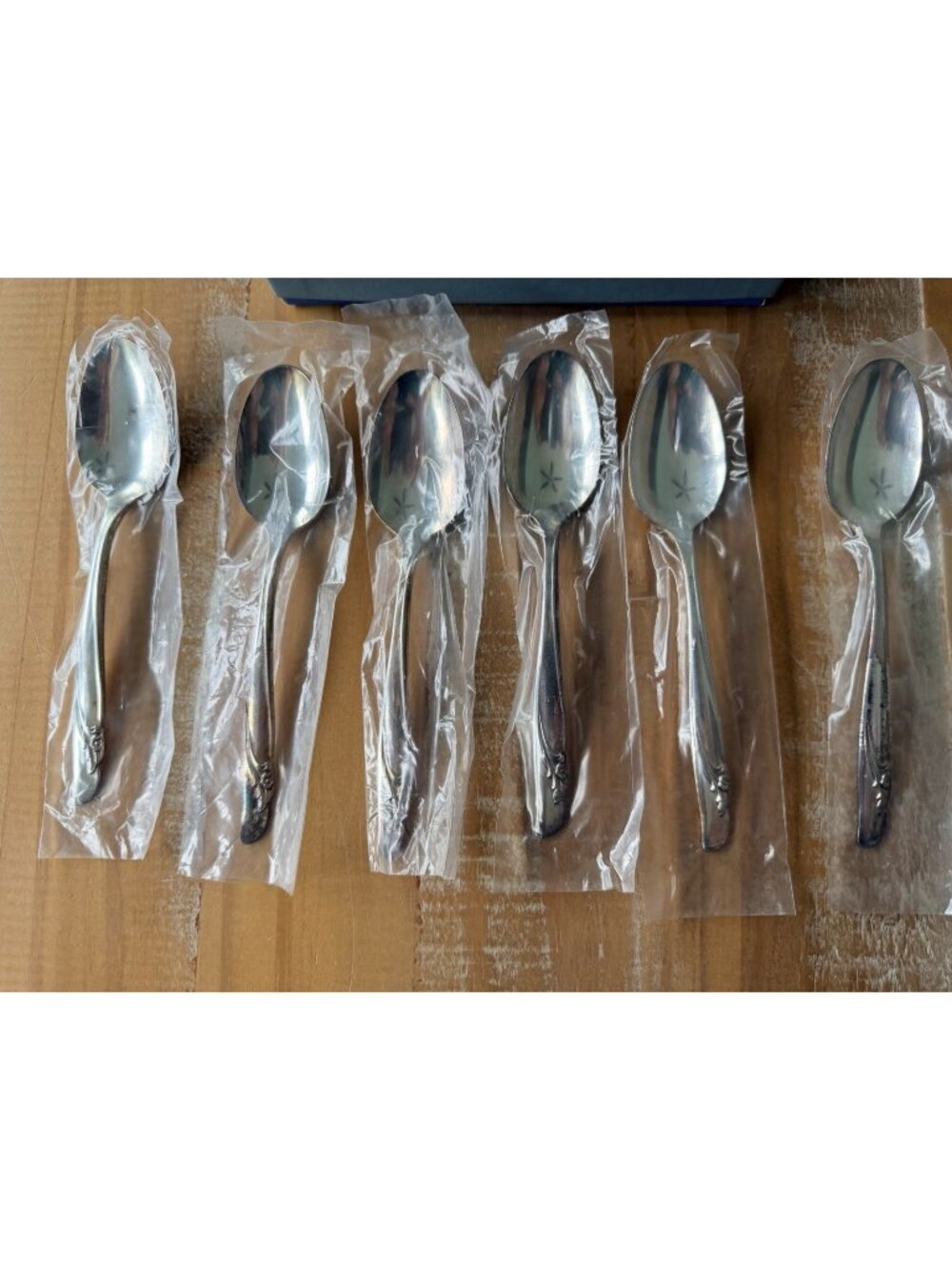 NOS VTG 6 Piece Rogers & Bro Radiant Lady Silver Plate TEASPOONS Original Box